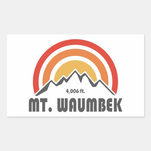 Waumbek New Hampshire Rechteckiger Aufkleber (Vorderseite)