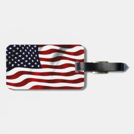 Wave American Flag Gepäckanhänger