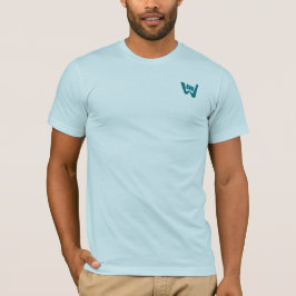 Wave and Walk Abstract Teal Logomark T-Shirt