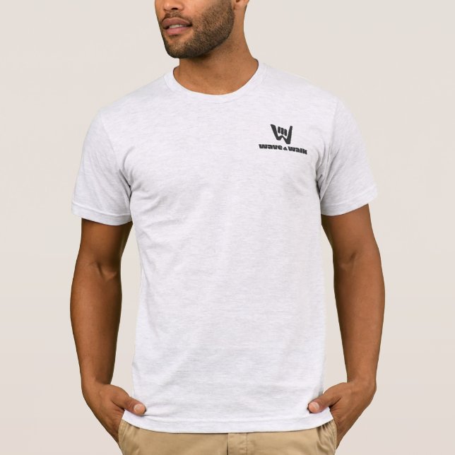 Wave and Walk Black Logo Lifestyle T-Shirt (Vorderseite)
