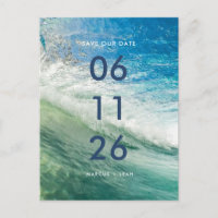 Wave Beach Ocean Wedding rettet das Datum