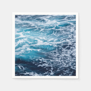 Wave Blue Ocean Summer Beach Serviette