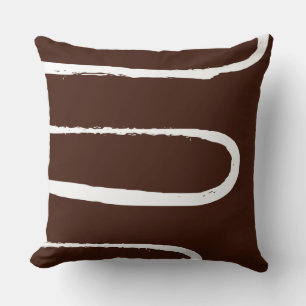 Wave Chocolate Brown Kissen