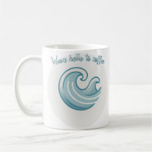 Wave Coffee Tasse - Ocean Inspiriert Blue Wave Des