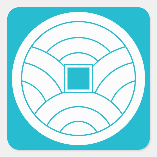 Wave Coin Quadratischer Aufkleber (Vorderseite)