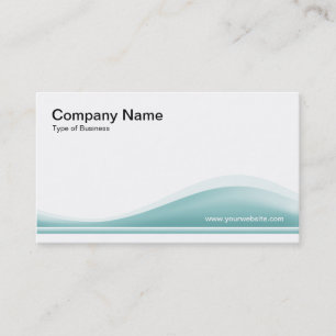 Wave Contour - Lt Blue Green Visitenkarte