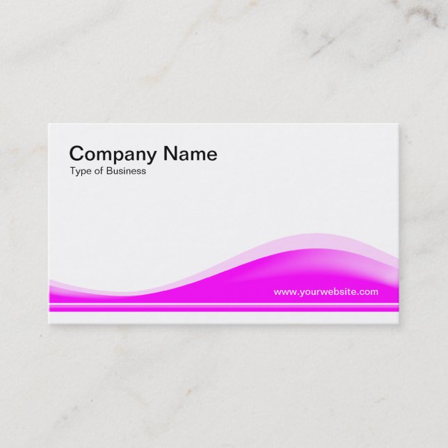 Wave Contour - Magenta Visitenkarte (Vorderseite)