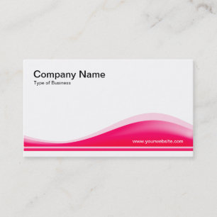 Wave Contour - Neon Red Visitenkarte