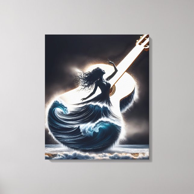 Wave Dancer in Gitarre Leinwanddruck (Vorderseite)