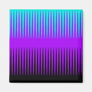 Wave Design Blau, Lila und Schwarz Magnet