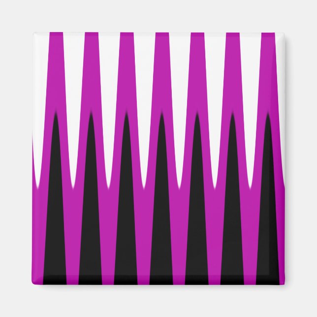 Wave Design Pink Magnet (Vorne)