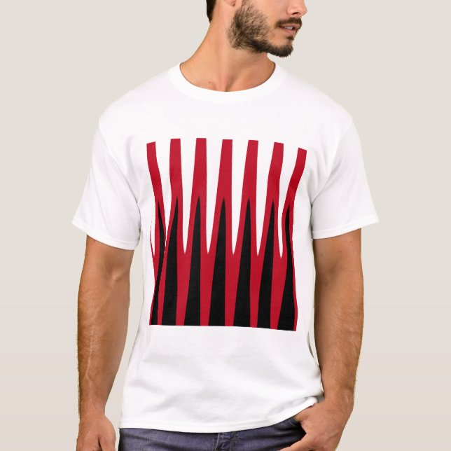 Wave Design Red T-Shirt (Vorderseite)