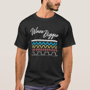 Wave Digger Synthesizer Synthwave Waveform T-Shirt