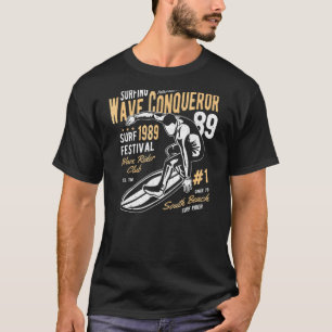Wave Eroberer 90er Jahre Surfen T-Shirt