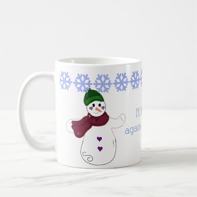 Wave Goodbye Snowman Kaffeetasse (Links)