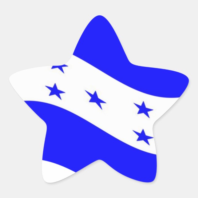 Wave Honduras Flag Stern-Aufkleber (Vorderseite)