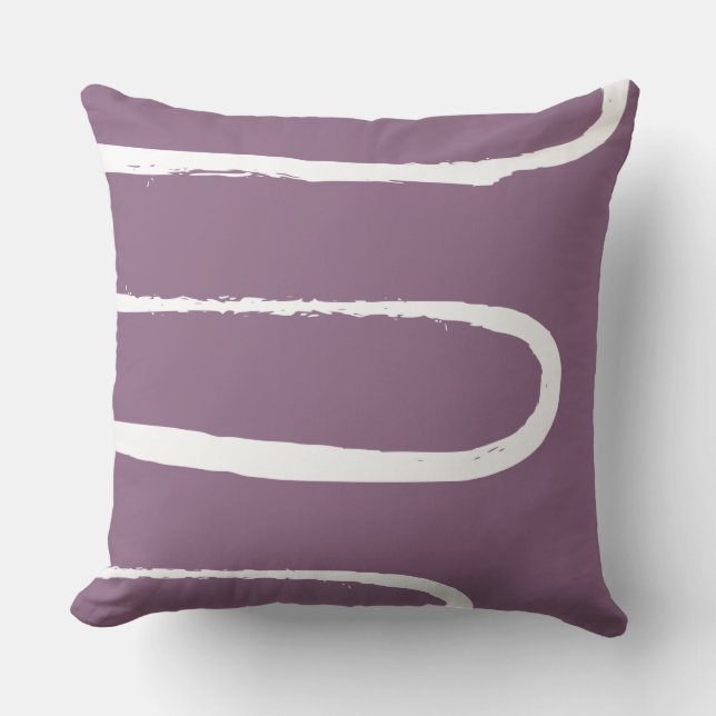 Wave Lavender Lila Kissen (Vorderseite)