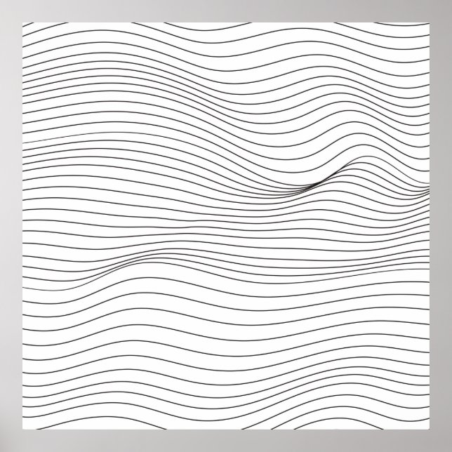 Wave Lines Muster Abstrakt Background.art, wave, Poster (Vorne)