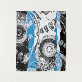 Wave Mechanism – Abstract Medium Tapestry Wandteppich