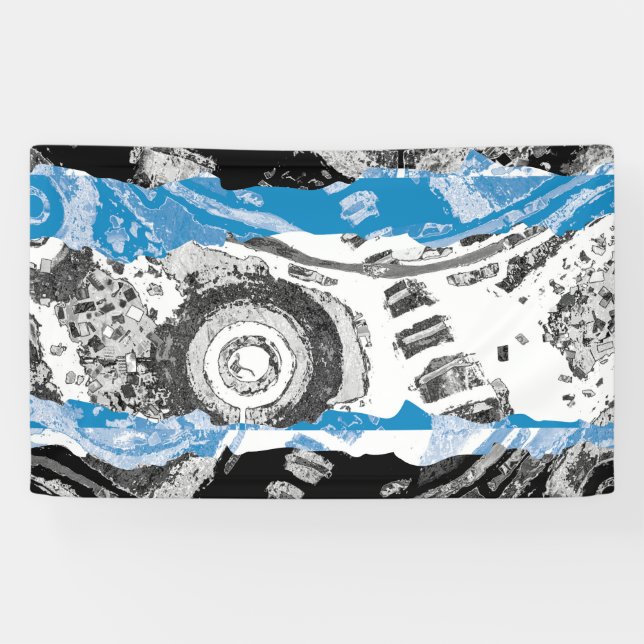 Wave Mechanism – Abstract Vinyl Banner (3' x 5') (Horizontal)