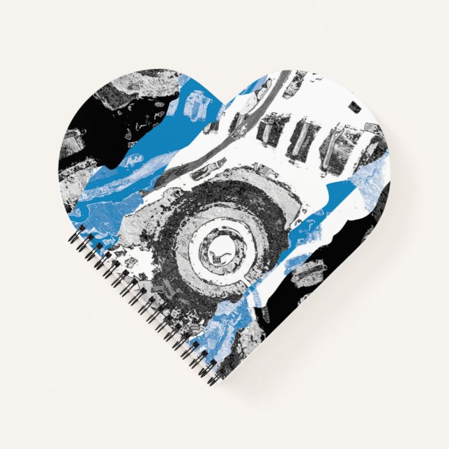 Wave Mechanism – Custom Spiral Notebook 8.5" x 11 Notizbuch (Vorderseite)