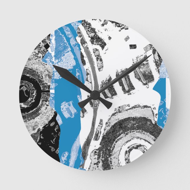 Wave Mechanism – Custom Wall Clock (10.75", Round Runde Wanduhr (Vorderseite)