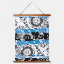 Wave Mechanism – Custom Wood Topped Wall Tapestry Wandteppich Mit Holzrahmen