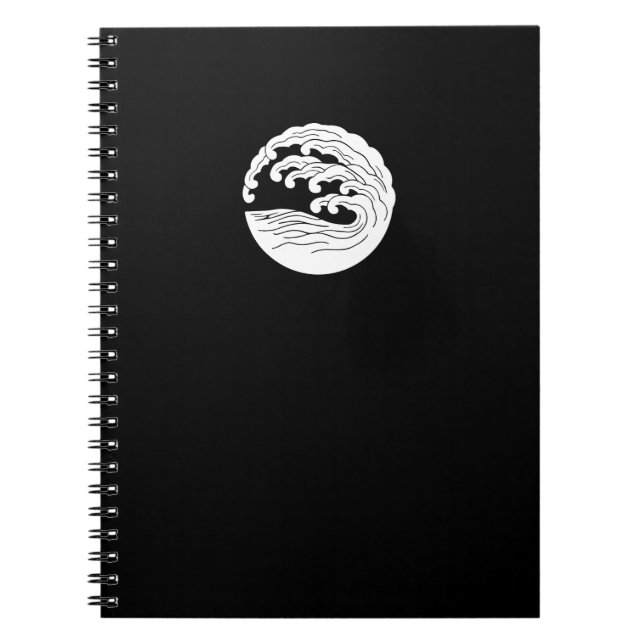 Wave Mon Notizbuch Schwarz Notizblock (Vorderseite)
