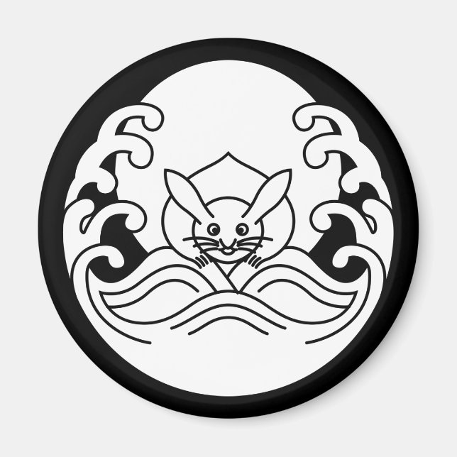 Wave Mond Kaninchen Magnet (Vorne)