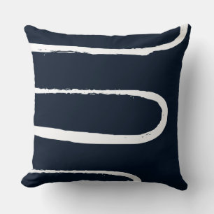 Wave Navy Blue Kissen