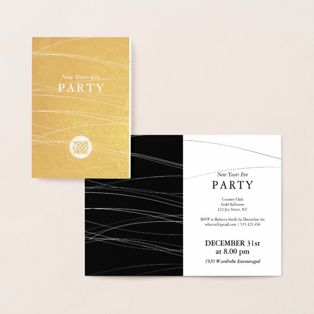 Wave New Year's Eve Corporate Party Einladungen (Anzeige)
