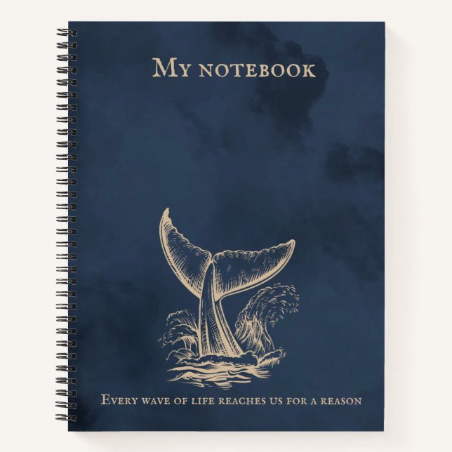 Wave Notebook – Ocean-Inspired Journal for Notes  Notizbuch (Vorderseite)