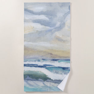 Wave Ocean Watercolor Beach Wohngestaltung Strandtuch
