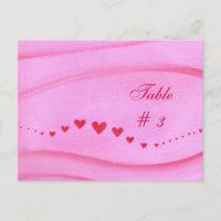 Wave of Red Hearts Numéro de tableau Cartes postal