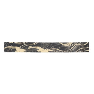 Wave Pattern Küstenstil Satinband