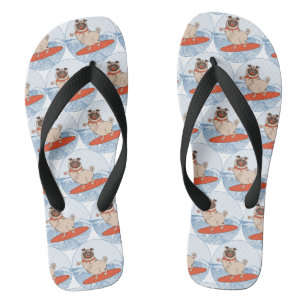 Wave reitet Hund auf Surfboard Schal Band mit Happ Flip Flops