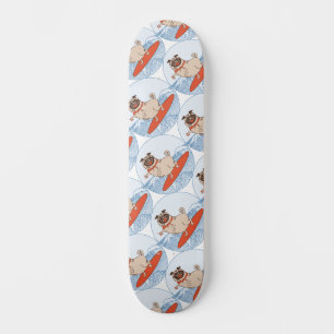 Wave reitet Hund auf Surfboard Schal Band mit Happ Skateboard