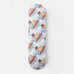 Wave reitet Hund auf Surfboard Schal Band mit Happ Skateboard