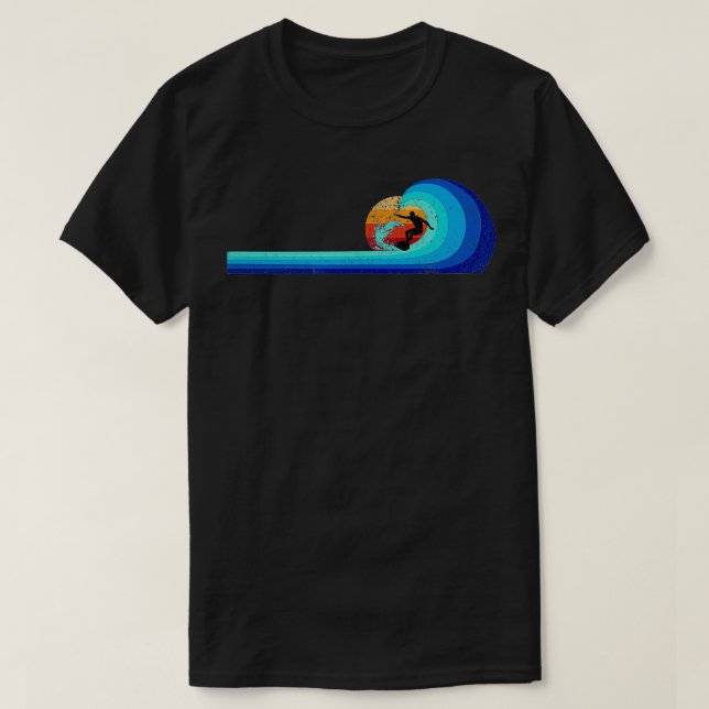 Wave Retro Surf T-Shirt (Design vorne)