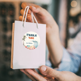 Wave Rider Surf Geburtstagsparty Danke Runder Aufkleber