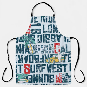 Wave rider West Coast California Surfteam Grun Schürze