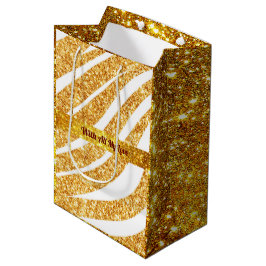 Wave Sea Gold Glitzer Boho Popular Collection Mittlere Geschenktüte