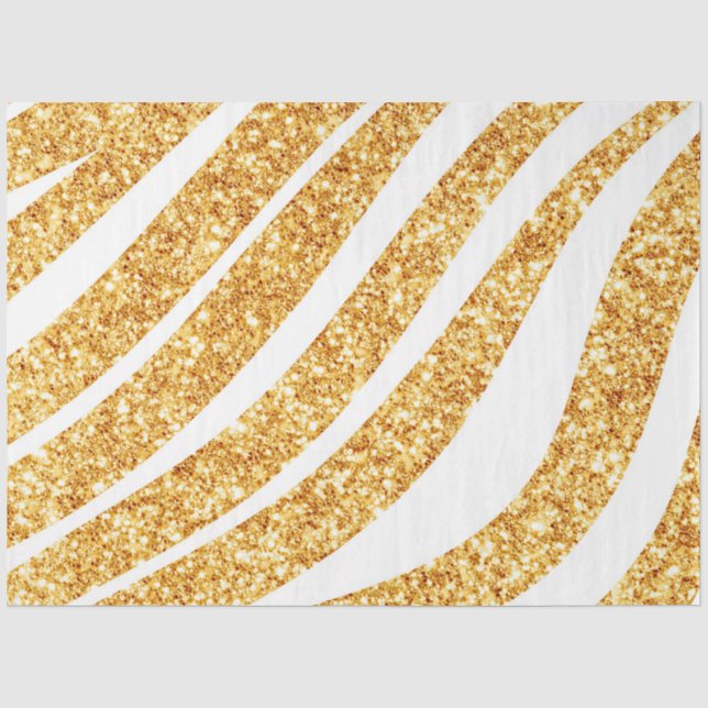 Wave Sea Gold Glitzer Boho Popular Collection Seidenpapier (Vorderseite)