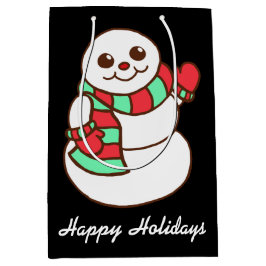 Wave Snowman Geschenktasche Mittlere Geschenktüte