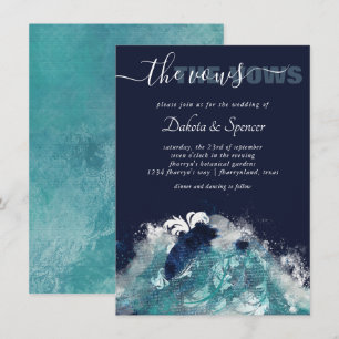 Wave Sublimierung   Nautical Tidal Water Blue Gree Einladung