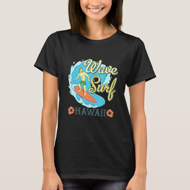 Wave Surf Hawaii T-Shirt (Vorderseite)