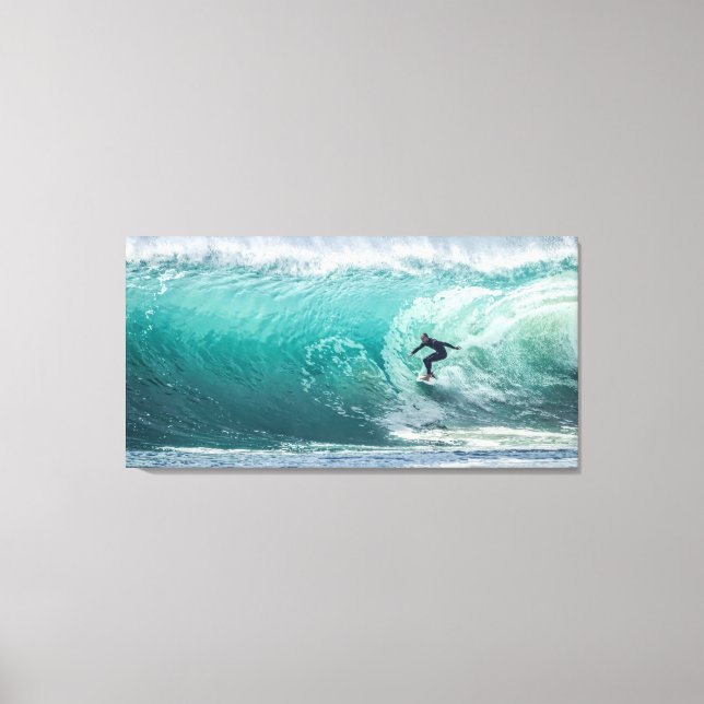 Wave, Surfer, schöne Landschaftskanvas drucken Leinwanddruck (Vorderseite)