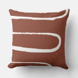 Wave Terracotta Burnt Orange Kissen