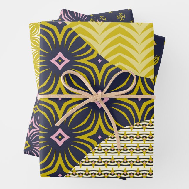 Wave Tri-Muster-Set für Schleifpapier Geschenkpapier Set (Beispiel)