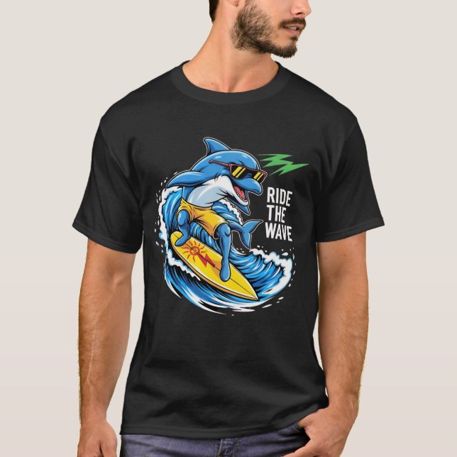 WAVE - Wellenreiten Graphic T-Shirt (Vorderseite)